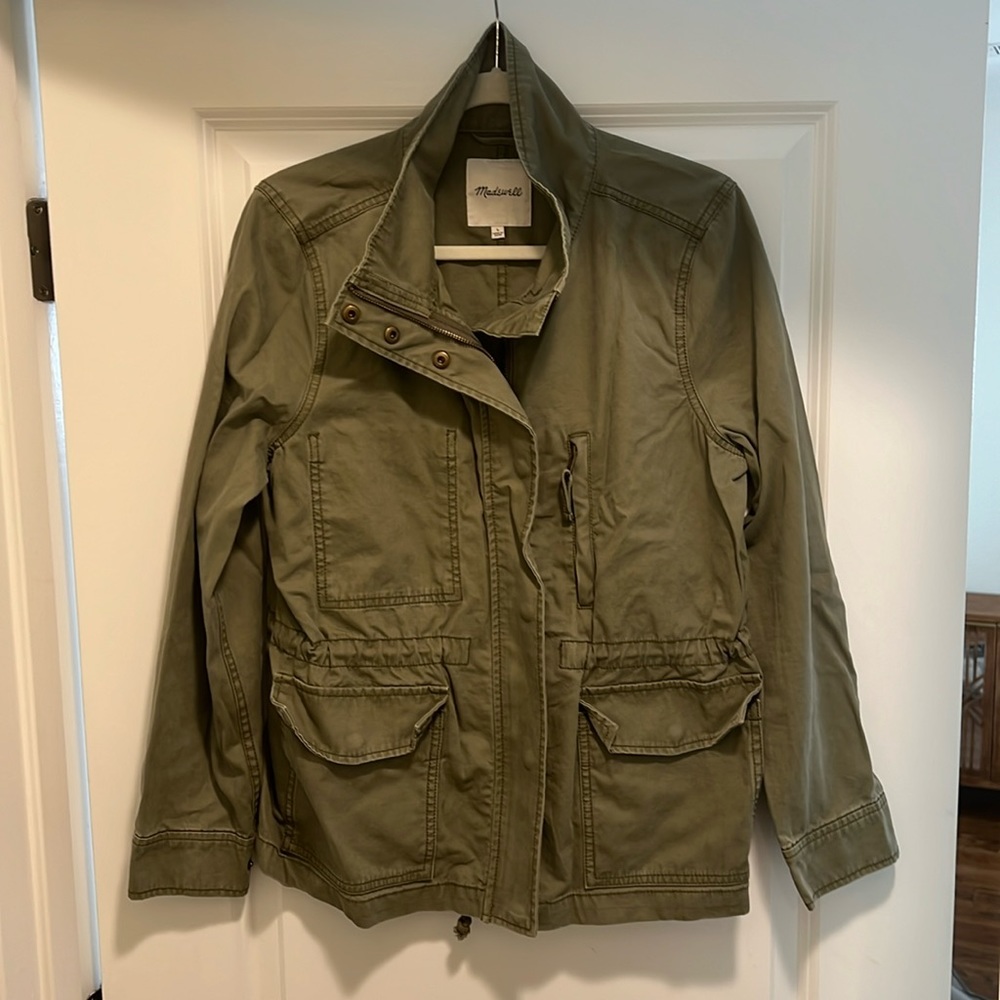 COPY - Madewell Utility Jacket - Olive Green - Size LG